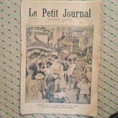 French illustrated paper from 1902, Le petit Journal issued re illness of king Edward VII in London