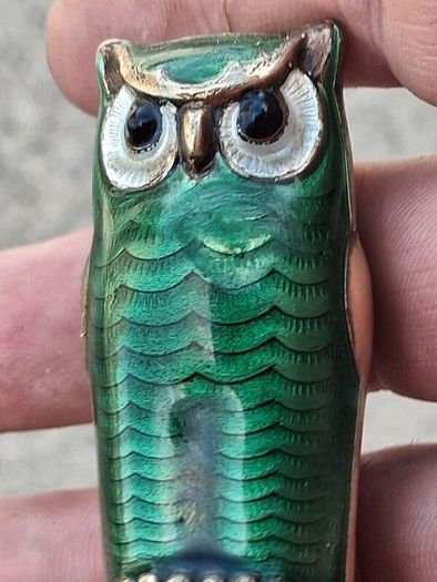 David Anderson Mid Century Sterling Silver Enamel Salt and Pepper