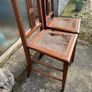 Art Deco/Nouveau Antique Caned Seat Wooden Chairs Image 3
