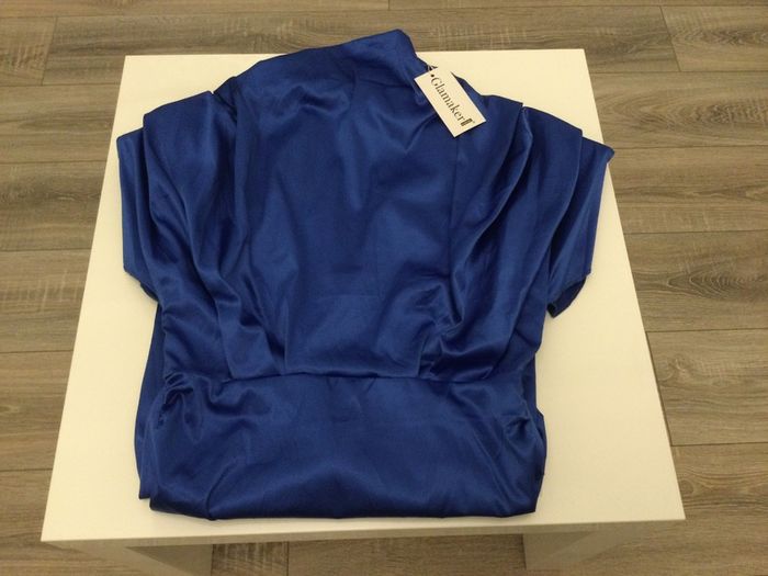 Dress Royal blue satin mini size Large