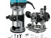 Electric Hand Trimmer Palm Router With Fixed Base And Plunge Base 710w