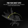 RELAXED Gaming Chair - Fabric - Racing-Inspired Design - Lumbar Pillow - Detachable Memory Foam Neck Pillow - Adjustable Seat Height - Adjustable Armrests - Black Image 6