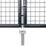 Mesh Garden Gate Galvanised Steel 289x75 cm Grey Image 6