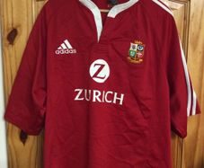 British And Irish Lions Rugby. Official Adidas Mens Home Jersey From Tour Of South Africa 2009. Authentic Original From 2009.