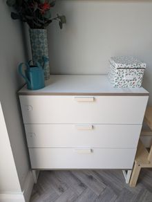 white chest of drawers