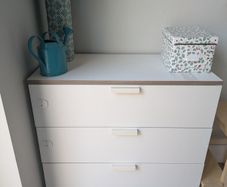 white chest of drawers
