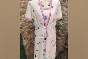 Vintage 70s 80s matching dress and jacket small medium