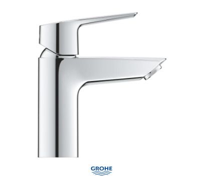 Grohe QuickFix Start SilkMove EnergySaving Cloakroom Mono Basin Mixer Tap with Waste - Chrome