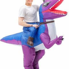Inflatable Dinosaur Costume Fancy Dress for Adults Halloween Cosplay Costumes Gaint Suit T-Rex Rider Costume (MULTIPLE COLOURS)