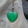 Green heart pendant,Jewellery,Necklace.Stainless steel chain,Gift Image 5