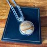 silver solid pendant and heavy chain Image 2