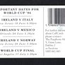 1994 Ireland 20 unit Guinness Toucan (Gemplus GEM1) Callcard Used. Notes important dates for World Cup'94. Telecom Eireann card number 1062 Image 3