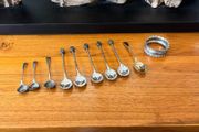 Antique Silver Plated Spoons &amp; Napkin Ring