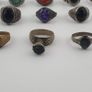 Antique Ring Lot of 15 Rustic Brass & Glass Jewellery Image 3