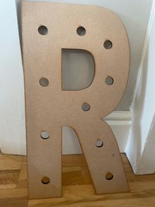 Wooden letter R