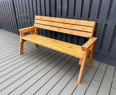 handmade wooden bench