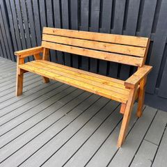 handmade wooden bench