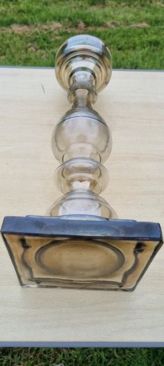 Vintage Large Glass Candlestick