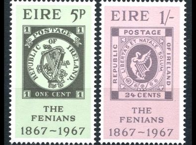 Ireland 1967 - Scott 238-239 Fenian Rising Centenary - Mint Never Hinged Condition