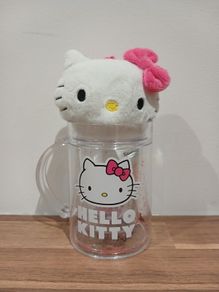 Hello Kitty Glitter Mug + Keychain