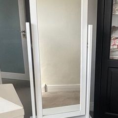 Standing Mirror with Drawer