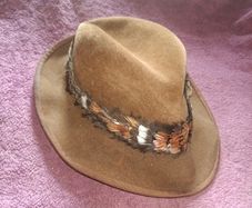 felt feather hat