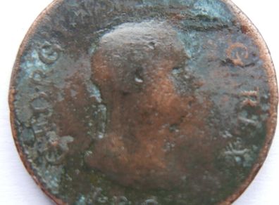 1806 Halfpenny - George III British Copper Coin