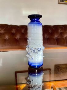 Vintage Petite Glit Iceland Ceramic Lava Vase Brutalist Art Pottery 1960s