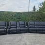 Grey Or Black 3+2+1 Leather All Recliner Sofa Sets Image 8