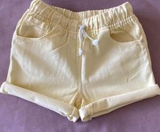 Next Girls Yellow Denim Shorts - see 5 pics