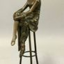 Lady On A Stool - Bronze, Signed Image 2
