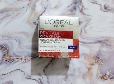 L'Oreal Revitalift CICA Night Balm Cream Anti Aging with Centella Asiatica - New - Sealed