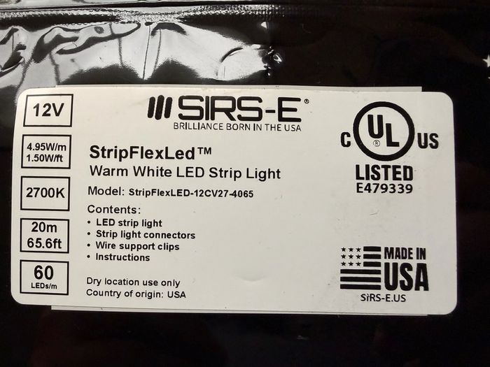 20m/65ft Warm White LED strip