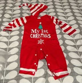 First Christmas Outfit, hat & socks