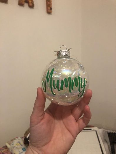 Personalised Glass Christmas baubles
