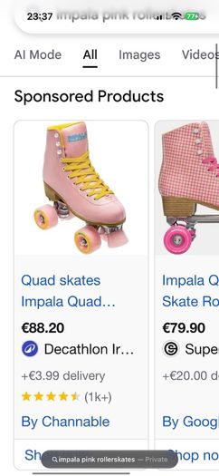 Impala Roller Skates Pink For Sale in Dublin 12, Dublin from inkfaery