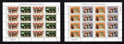 2016 Ireland Irish Shop Fronts Commemorative Stamp Sheetlet Plate 1A1A1A1A Mint Never Hinged (MNH)