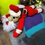 Handmade Unique Christmas Santa Sofa Organizer, Funny Gift Idea Image 9