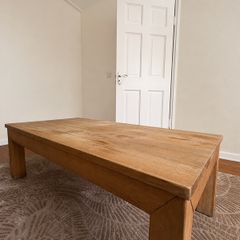 Large Rustic Oak Coffee Table