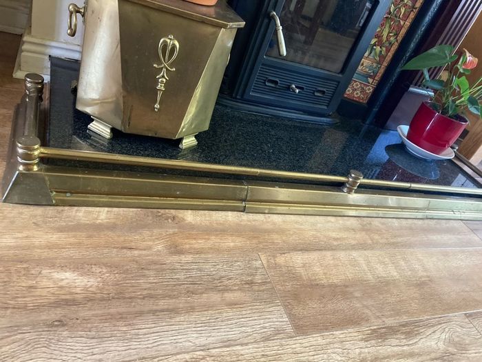 Antique solid brass fire surround