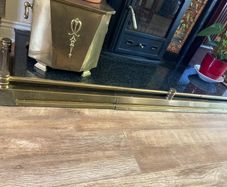 Antique solid brass fire surround / fender