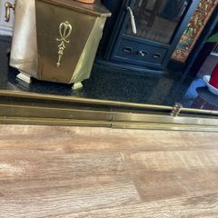 Antique solid brass fire surround / fender