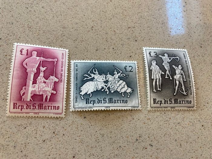 San Marino 1963 Stamps Set of 3