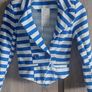 stripe crop padded blazer size xxs xs s m Image 3