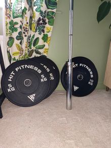 barbell and plates