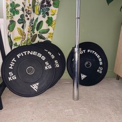 barbell and plates