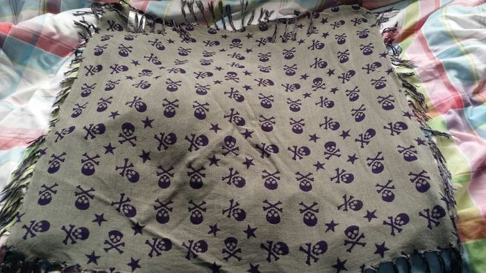 Dual tone (purple and grey) scarf