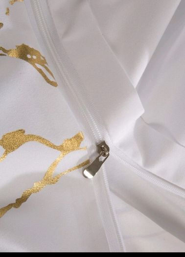 Gold Marble Pattern Duvet Set