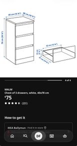 IKEA Malm Bedside Locker