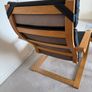 Ikea Poang Leather Chair & Footstool Image 3